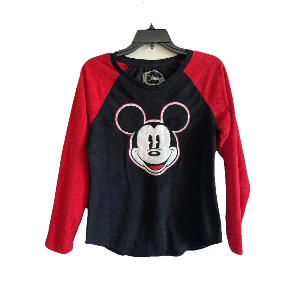 Disney Mickey Mouse pajama set Red Size Small Fleece Christmas sleepwear 2 Piece - Picture 3 of 13